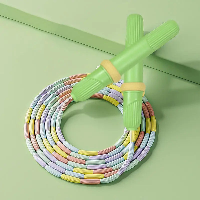 Rope Skipping Colorful Soft Beads Beaded Skipping Jump Rope For Kindergarten Pupil Choldren Beginners