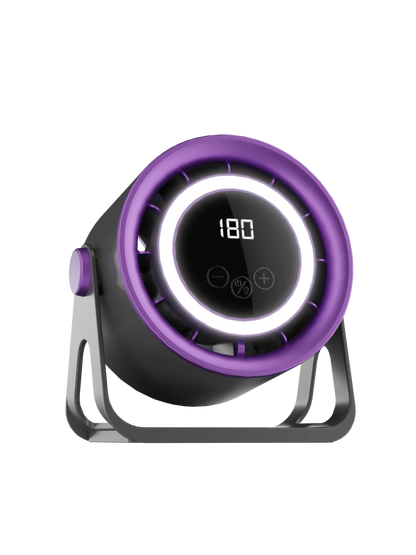 TINSOL 2500mAH Portable Electric Fan with Ambient Light Turbo Mute Electric Fan Desktop Wall Mount Ceiling Air Cooler