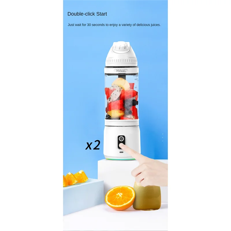 BHBD-Portable Blender Personal Blender For Shakes And Smoothies Ice Blender For Kitchen Travel Mini Juice Machine 700ML
