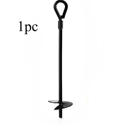 1pc Outdoor Tent Camping Site Anchor Nail Plug Hand-held Electric Drill Spiral Anchor Anchor Holder Anchor Pile Rotary Drill