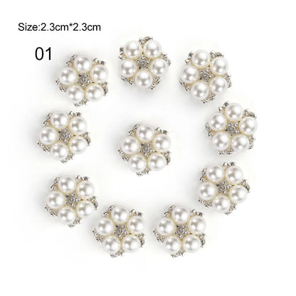 10 PCs 15/20/25MM Round Metal Rhinestone Buttons for Clothing DIY Sewing Accessories Wholesale Luxury Fashion Apparel Decoration