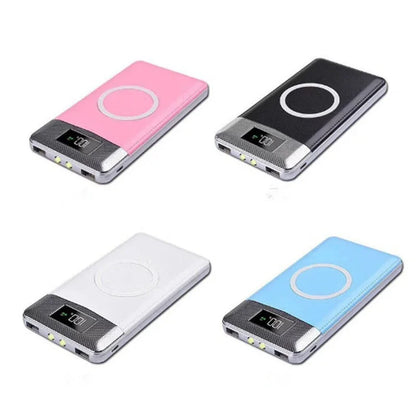 2025 New 10000mAh/20000mAh Four Color Wireless Mobile Power Bank External Battery Built in Charger Mobile Power Bank for iPhone