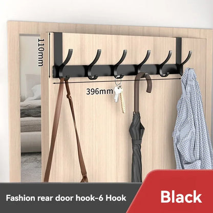 Hooks Over The Door 5-8 Hooks Clothes Coat Hat Towel Hanger Home Bathroom Organizer Rack Kitchen Accessories Holder