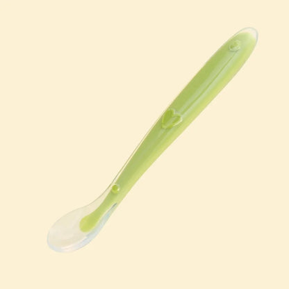Baby Soft Silicone Spoon Soft Head Soup Spoon Baby Eating Training Spoon and Storage Box Feeding Tableware Set