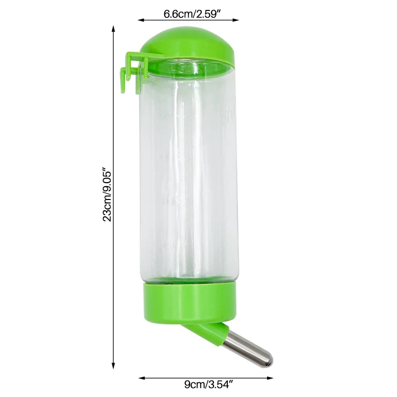 500Ml Hamster Drinker Rabbit Pet Water Dispenser Hanging Bottle Drinker Automatic Pet Waterer Drinking Head Pipe Fountain