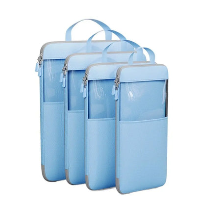 1/4Pcs Expandable Compression Packing Cubes Bag Multi-Sized Waterproof Travel Clothing Storage Bag Lightweight Dustproof