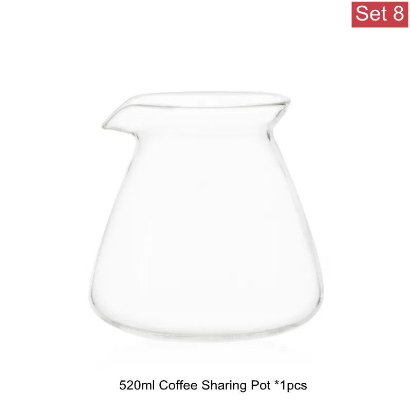 NEW 520ml Glass Coffee Pot,Coffee Carafe,200ml 275ml Coffee Server for Pour Over Coffee Maker Drip Coffee Set