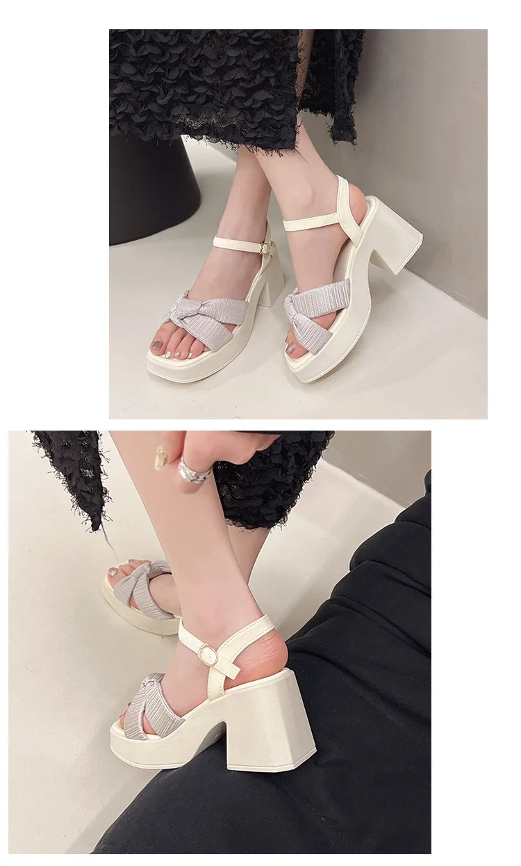 Women Platform Sandals Summer Ladies Wedge Platform High Heels Fashion Elegant New Women Causal Beach Sandals Versatile Open-toe