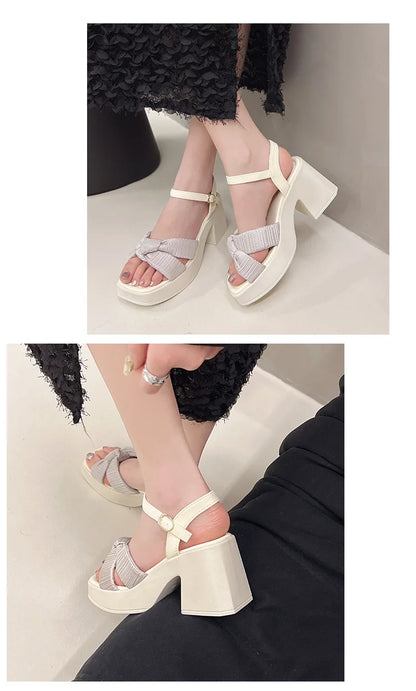 Women Platform Sandals Summer Ladies Wedge Platform High Heels Fashion Elegant New Women Causal Beach Sandals Versatile Open-toe