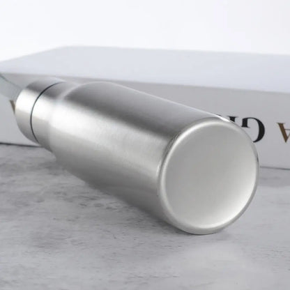 Travel for Cycling Sports with Handle Rope Cold Water Stainless Steel Drinking Cup Water Bottle