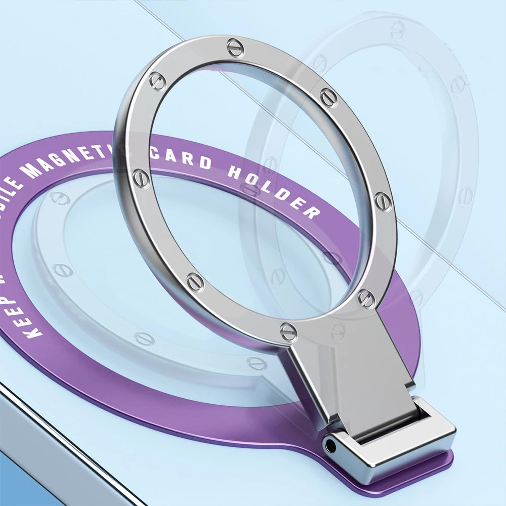 Cell Phone Ring Holder Stand Finger Grip Degree Rotation Kickstand Compatible iPhones Wireless charging