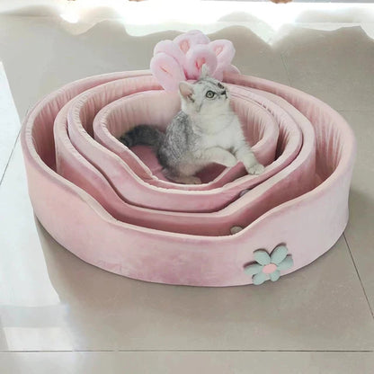Detachable Pet Bed Pet Bed Detachable Washable Dog Sleeping Bed Soft Comfortable Warm Cat Bed for Four Seasons Soft Pet Bed