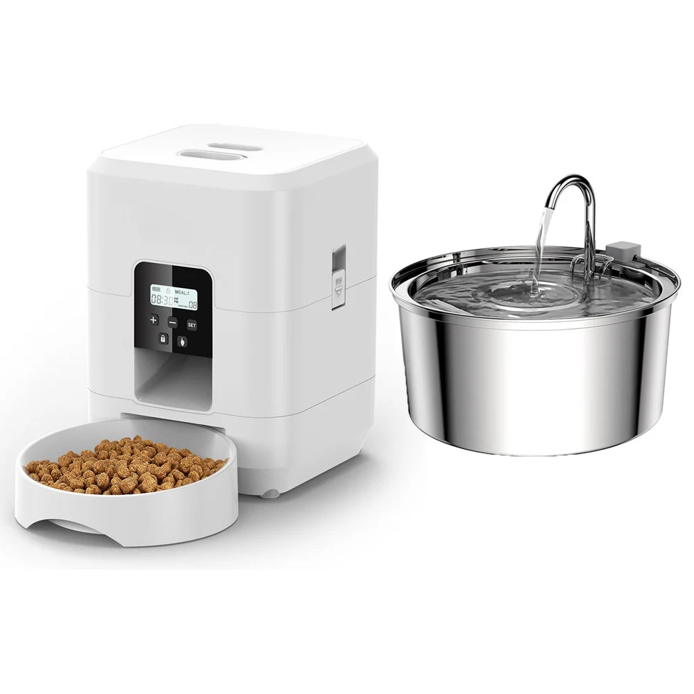 Automatic Cat Feeder 3.5L Dog Dry Food Dispenser Bowl 2L Pet Dogs Water Fountain Drinking Feeding For Pet Smart Tuya WIFI Feeder