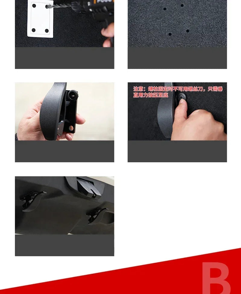 2PCS Universal Car Hook Seat Back Hook Multi-purpose Trunk Umbrella Holder Car Umbrella Storage Car Interior Accessories Storage