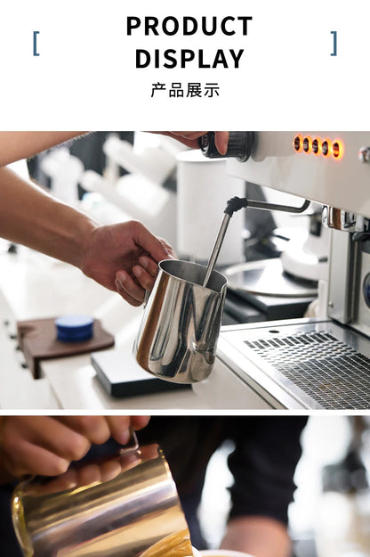 Coffee Milk Frothing Jug Stainless Steel Milk Frothing Pitcher Latte Art Measurement Jug With Art Pen Barista Accessories
