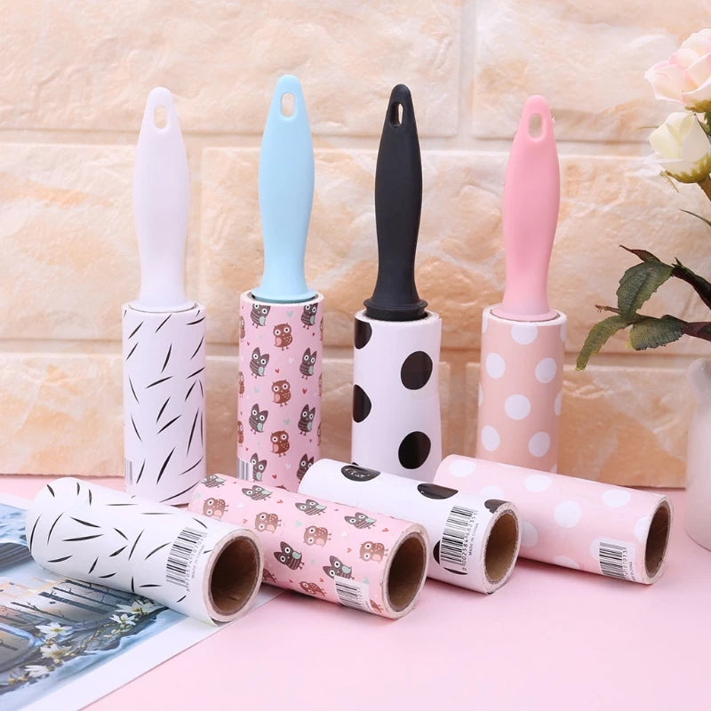 Reusable Clothes Coat Sticky Lint Roller Dog Pet Hair Remover Cleaning Device