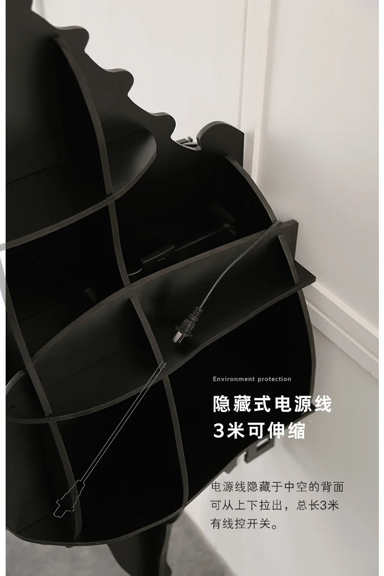 Organizer Living Room Cabinets Open Shelves Light Accent Modern Display Cabinet Storage Wall Luxury Vitrina Home Furniture