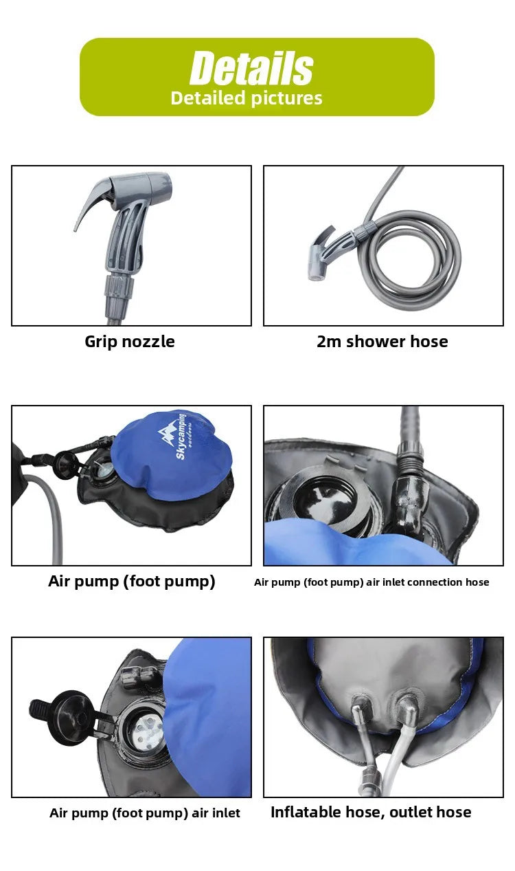 Outdoor Gadgets Shower Bag Camping Folding Shower Bag Bath Bag Hot Water Bag for Bathing Camping Gear  Multitool