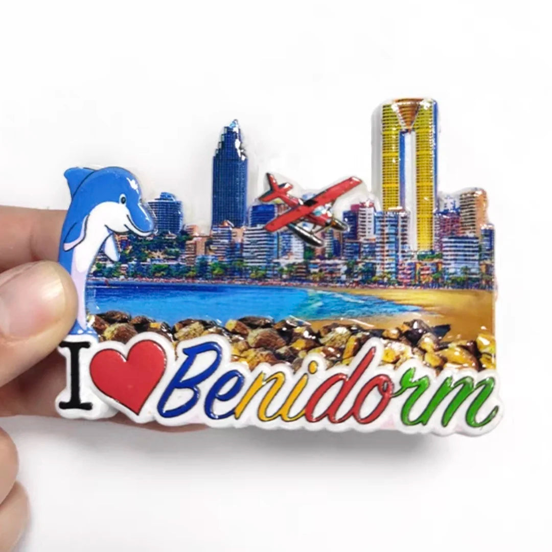 Europe Spain Barcelona Madrid Valencia Alicante Benidorm  3D Fridge Magnets Decoration Handicraft Magnetic Refrigerator