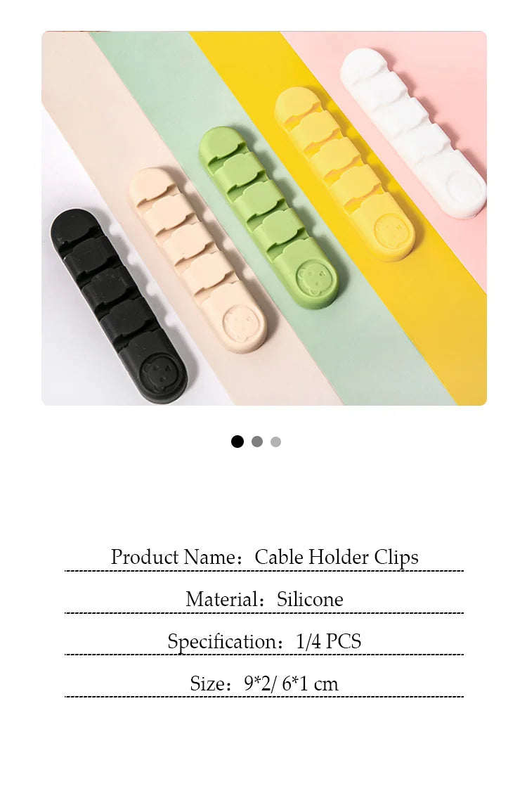 MOHAMM 1 Piece Cute Cable Organizers Holder Clips for Desktop Cord Organizers Management Office Home