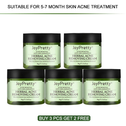 JoyPretty Herbal Acne Face Cream Body Pimple Treatment Oil Control Moisturizing Facial Creams Skin Care Products Beauty