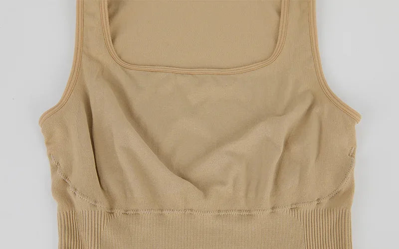 Shapewear for Women Seamless Camisole Compression Vest Tummy Control Body Shaper Waist Trainer Underwear Square Neck Tank Top