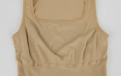 Shapewear for Women Seamless Camisole Compression Vest Tummy Control Body Shaper Waist Trainer Underwear Square Neck Tank Top