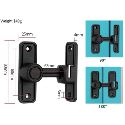 Dual Purpose Door Latch Sliding Door Lock With Luminous Door Buckle Door Buckle Free-punch Interior Door Metal Bolts