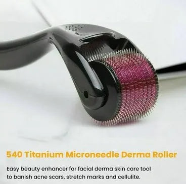 540 Derma Roller 0.2mm 0.25mm 0.3mm Titanium Micro Needle for Hair and Beard Growth Microneedling Treatment Dermaroller