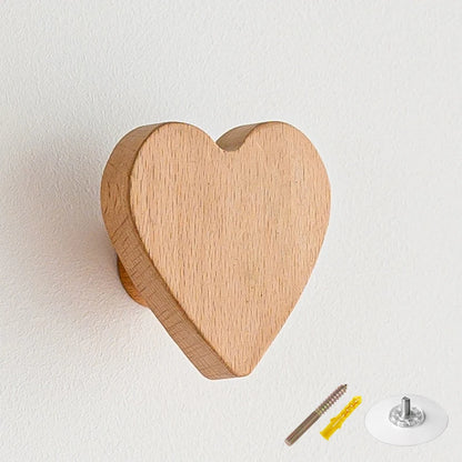 1PCS Solid Wood Hooks Cute Room Decor Animal Hook Wall Hanging Key Coat Hook Home Decoration Hanger Bathroom Kitchen Accessories