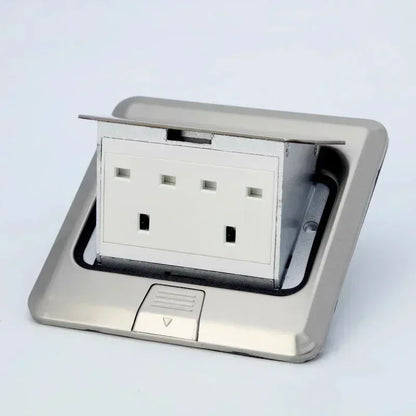 Pop Up Floor Socket Hidden Type EU/FR/US/UK/Universal Power Outlet Stainless Steel Electrical Switches For Home Office Table