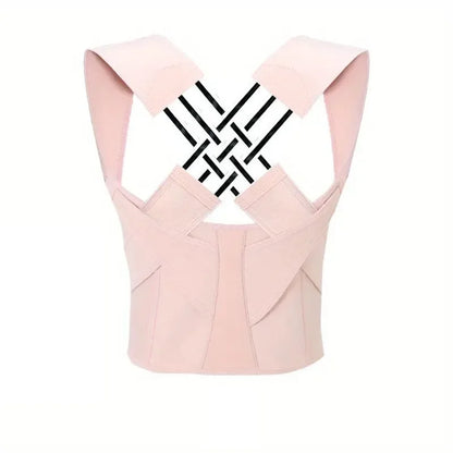 Adjustable Posture Corrector Brace for Women & Men, Upper Back Support, Gym Pilates Body Alignment, Unisex Spinal Straightener