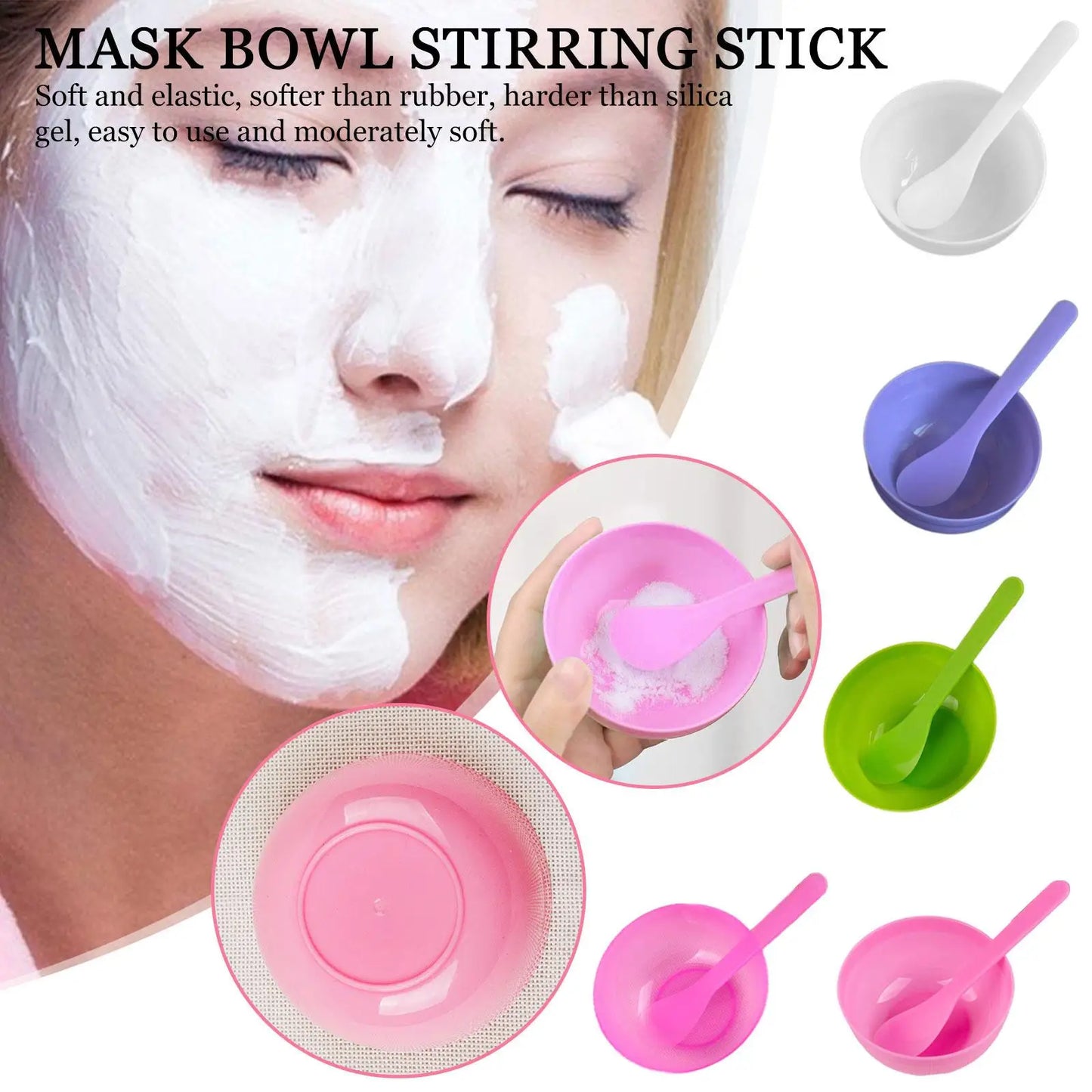 Face Mask Mixing Bowl Set DIY Facemask Mixing Tool with Silicone Mask Bowl Makeup Brushes Spatula Beauty Skin Care Beauty Health