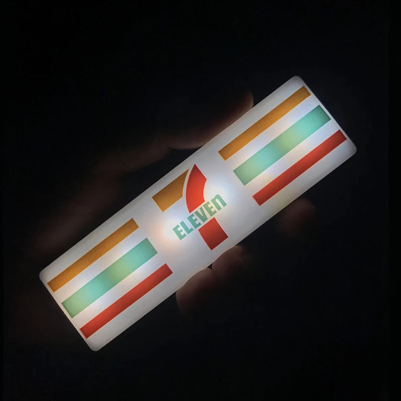 New Convenience Store Refrigerator Stickers Magnetic Fridge Stickers Lightbox Toy Model Light Signs Home Decorative Ornaments