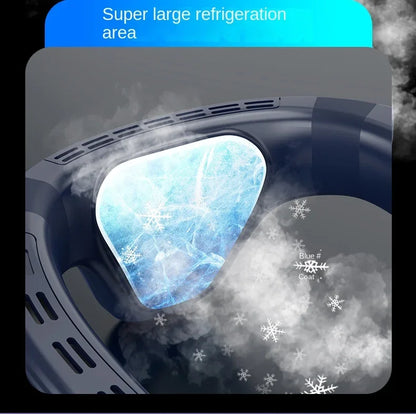 New Neck Air Conditioner Portable Neck Fan Rechargeable Semiconductor Cooling Bladeless Fan Outdoor Personal Fan Wearable Cooler