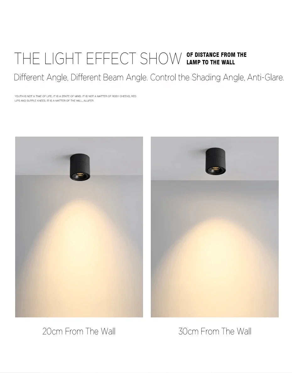 Led Spotlights Foldable Downlight Wall Spot Led Lamp Focos Ceiling Lamp Surface Mounted Indoor Lighting for Living Room Kitchen