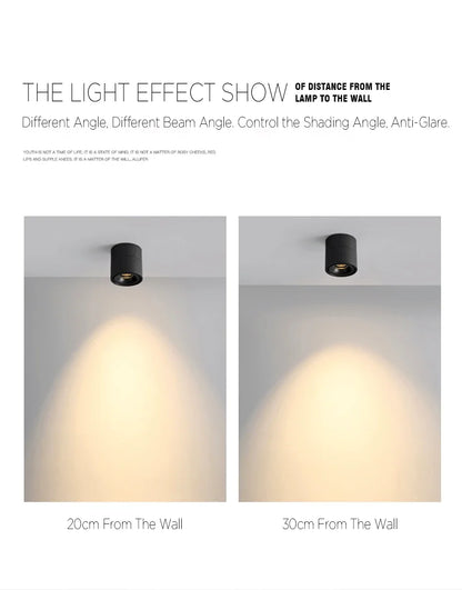 Led Spotlights Foldable Downlight Wall Spot Led Lamp Focos Ceiling Lamp Surface Mounted Indoor Lighting for Living Room Kitchen