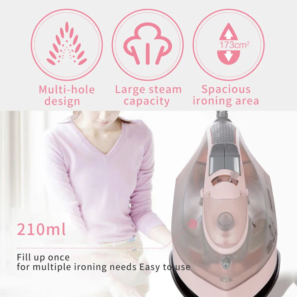 Electric Iron Portable Mini Garment Steamer Steam Iron For Clothing Iron Adjustable Ceramic Soleplate Iron For Ironing Sonifer