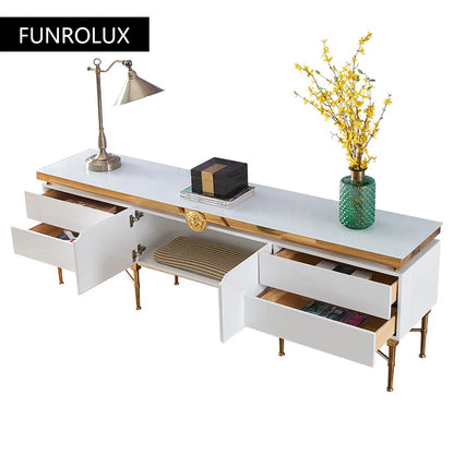 TV Table Small Sitting Room Ground Ark Of Stainless Steel Wooden Furniture Of The Lacquer That Bake