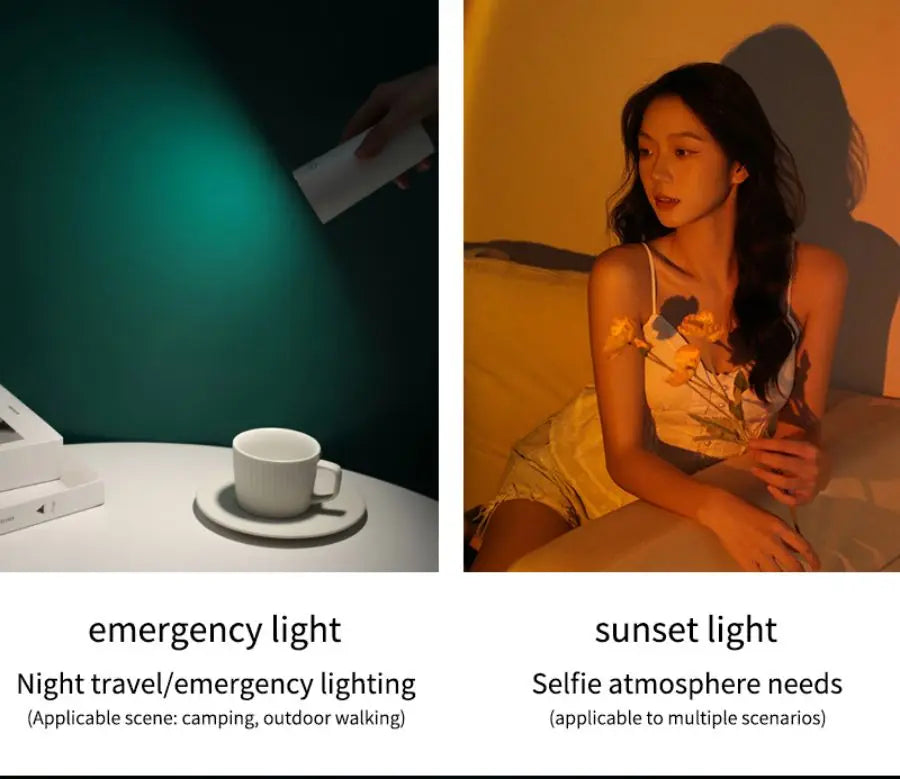 LED Table Lamp for Study Eye Protection USB Touch Dimming Reading Light Flashlight Bedroom Bedside Decor Photo Sunset Desk Lamps