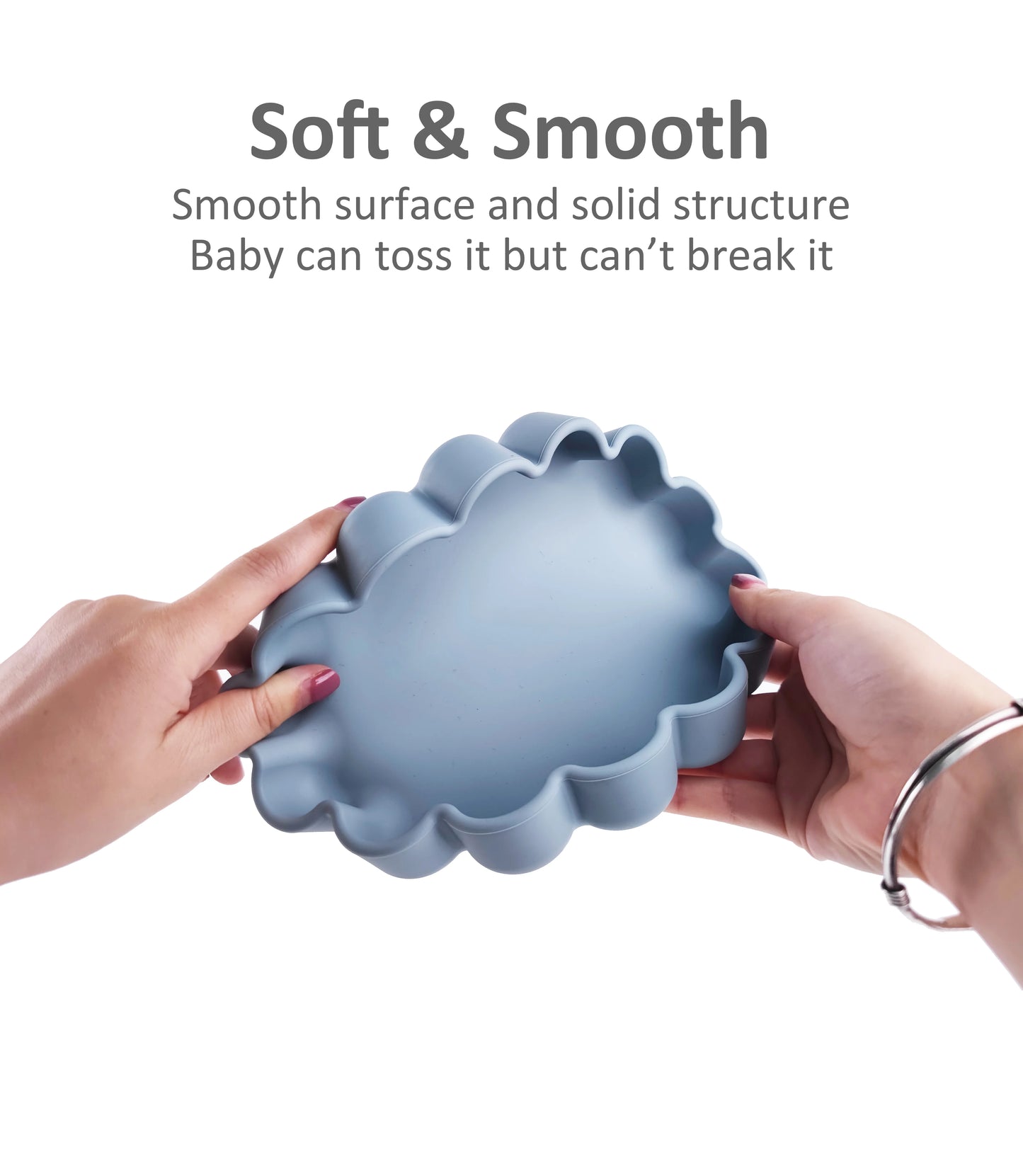 Flower Design Baby Dinning Plate Silicone Suction Plate Silicone Feeding Dish For Baby