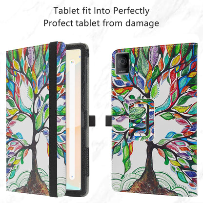 Tablet Case For 10.4" TCL TAB 10 Gen 2 / TECLAST T40Air  Folding Stand PU Leather Cover with Elastic Closure
