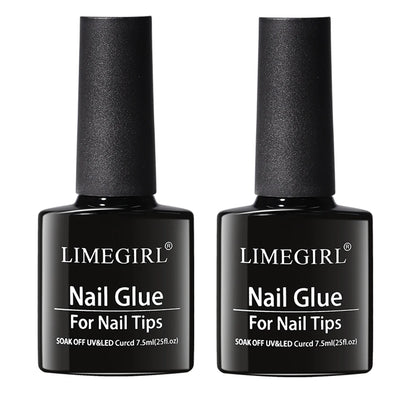LIMEGIRL 7.5ml Nail Tips Glue Gel UV Glue for False Nails Acrylic Sticking Adhesive Manicure Multi-function Strong Nail UV Glue