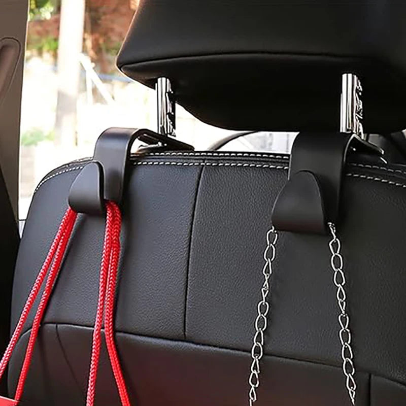 4/2Pcs Universal Auto Seat Headrest Hook Storage Hanger Car Hooks Back Seat Organizer Holder Clip Car Interior Accessories