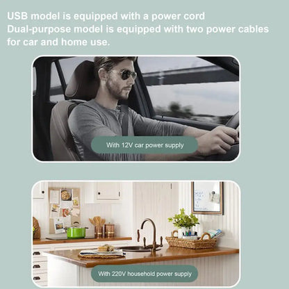 Portable Car Refrigerator 6L Thermal and Cool Fridge 12V DC 220V AC Camping Refrigerator Car Cooler Warmer for Driving Travel