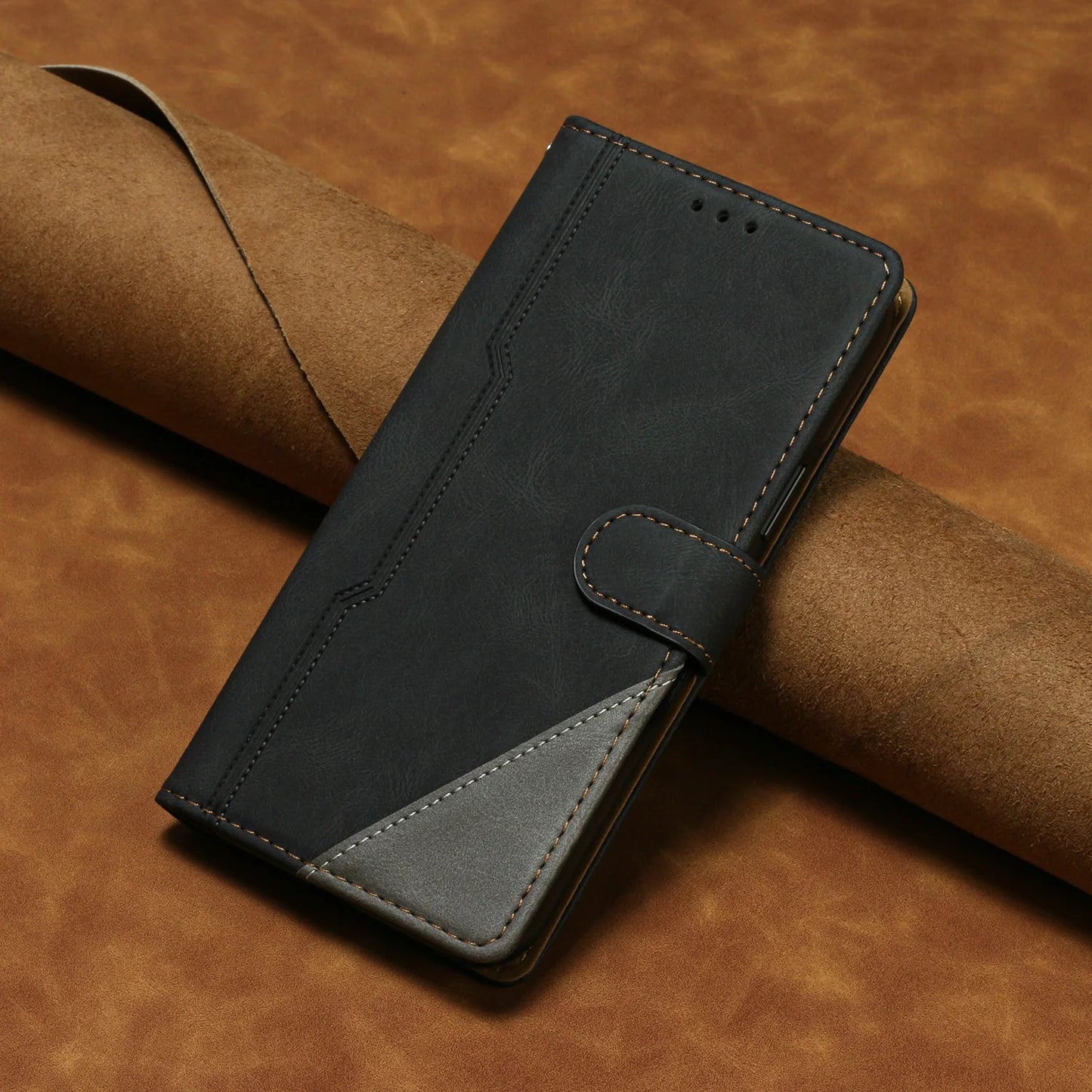 Realme 10 Case Simple Business Style Leather Phone Case on sFor Funda OPPO Realme 10 9 8 Pro 9i 7i 10Pro+ 9Pro Plus Flip Cover