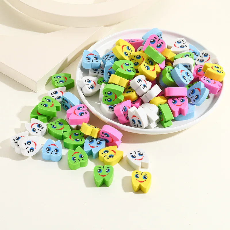 20pcs/bag Dental Eraser Dental Clinic School Gifts Student Eraser Stationery Supplies Mini Eraser Stationery Supplies