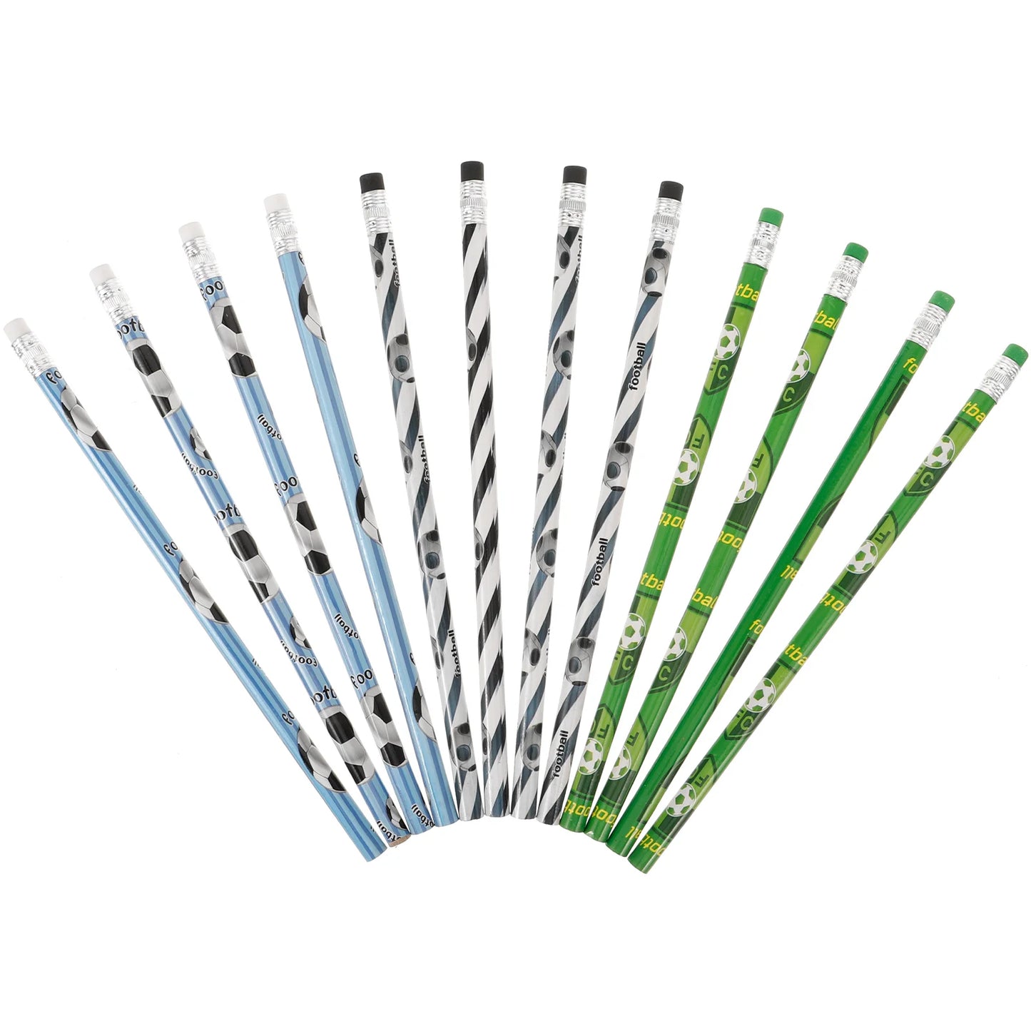 12 Pcs Football Pencils Sports Wooden Lead Pencils Smooth Writing Drafting Pencils Office Supplies Gift Stationery