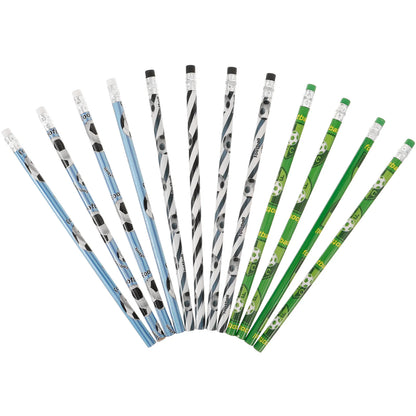 12 Pcs Football Pencils Sports Wooden Lead Pencils Smooth Writing Drafting Pencils Office Supplies Gift Stationery