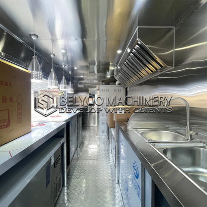 Luxury Multifunction Concession Food Trailer Coffee Vending Truck Big Mobile Food Truck Food Trailer for Street Fast Food
